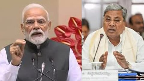 PM Modi and CM Siddaramaiah Casual Images