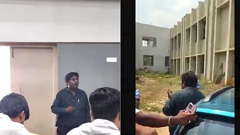 ಪ್ರೊಫೆಸರ್ ಗೆ ಥಳಿಸಿದ ವಿದ್ಯಾರ್ಥಿಗಳು