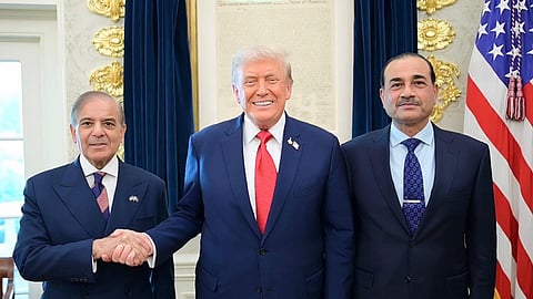 Pakistan PM Shehbaz Sharif - US President Donald Trump and Army chief Asim Munir