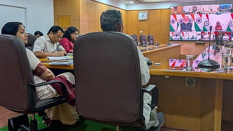 KH Muniyappa attending meeting