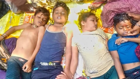 Four children from same family drown in farm pond in Yadagiri