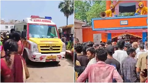 stampede-like situation at temple 