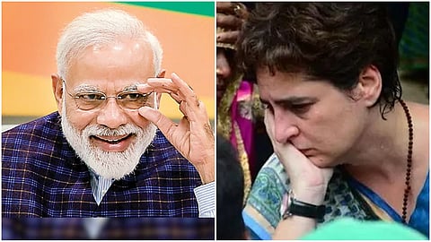 Narendra Modi- Congress leader Priyanka Gandhi