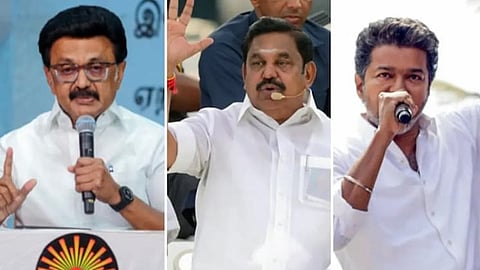 Tamil Nadu CM MK Stalin, AIADKM leader EPS, TVK leader Vijay