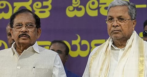 Dr G Parameshwar and CM Siddaramaiah 