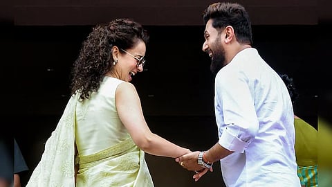 Kangana Ranaut with Chirag Paswan
