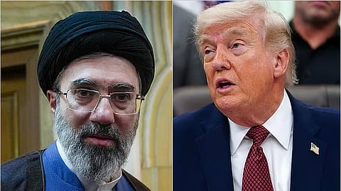 Iran Supreme Leader Mojtaba Khamenei and US President Donald Trump