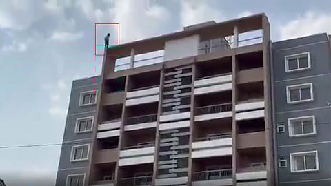 POCSO accused climbs 9-storey building for justice