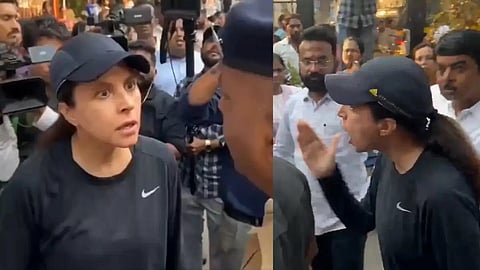 ಟ್ರಾಫಿಕ್ ಜಾಮ್ ನಲ್ಲಿ ಸಿಲುಕಿದ ಮಹಿಳೆಯ ಆಕ್ರೋಶ