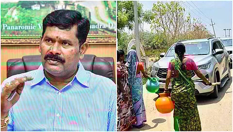 Koppal: Women stops Minister Shivaraj Tangadagi car and demands for drinking water