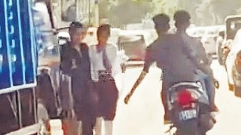 Screen grab of the incident from a video posted on Instagram