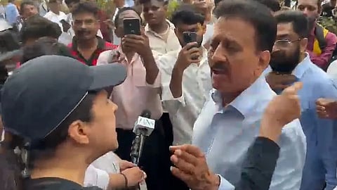 woman who confronted BJP minister