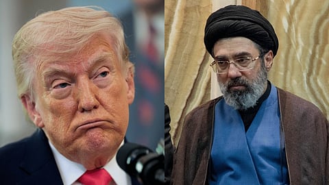 Donald trump and Mojtaba Khameni