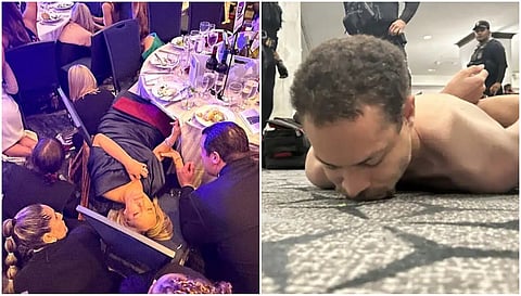 US President Donald Trump and first lady Melania Trump rushed out of the White House Correspondents' Association dinner