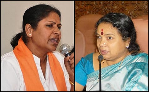 ಸಚಿವೆ ಉಮಾಶ್ರೀ ಮತ್ತು ತೇಜಸ್ವಿನಿ ರಮೇಶ್