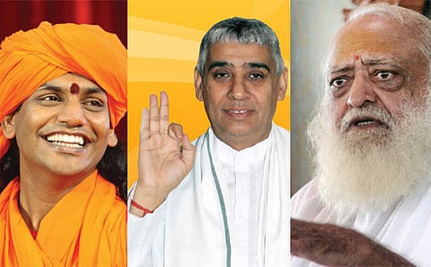 ಸ್ವಾಮಿ ನಿತ್ಯಾನಂದ, ಸಂತ ರಾಂಪಾಲ್‌ಜಿ, ಅಸಾರಾಂ ಬಾಪು