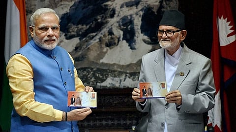ನರೇಂದ್ರ ಮೋದಿ ಮತ್ತು ಸುಶೀಲ್ ಕೊಯಿರಾಲ (ಸಂಗ್ರಹ ಚಿತ್ರ)