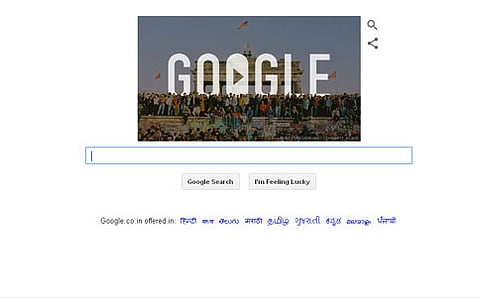 ಬರ್ಲಿನ್‌ ಗೋಡೆ ಪತನವಾದ 25 ನೇ ವಾರ್ಷಿಕ ದಿನಾಚರಣೆಯ ವಿಡಿಯೊ ಡೂಡಲನ ಆಕರ್ಷಕ ವಿನ್ಯಾಸ