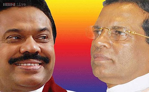 ಮಹಿಂದ ರಾಜ ಪಕ್ಸೆ ಹಾಗೂ ಪ್ರತಿಪಕ್ಷಗಳ ಒಕ್ಕೂಟದ ಅಭ್ಯರ್ಥಿ ಮೈತ್ರಿಪಾಲ ಸಿರಿಸೇನೆ