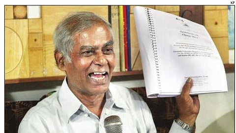 ಬುಧವಾರ ಸುದ್ದಿಗೋಷ್ಠಿಯಲ್ಲಿ ಮಾತಾಡಿದ ಸಾಮಾಜಿಕ ಕಾರ್ಯಕರ್ತ ಎಸ್.ಆರ್.ಹೀರೇಮಠ್