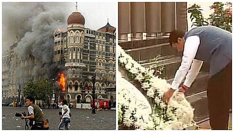 ದಾಳಿಗೆ ತುತ್ತಾಗಿದ್ದ ತಾಜ್ ಹೊಟೇಲ್, ಬಲಚಿತ್ರದಲ್ಲಿ ಹುತಾತ್ಮರಿಗೆ ನಮನ ಸಲ್ಲಿಸಿದ ಮುಖ್ಯಮಂತ್ರಿ ದೇವೇಂದ್ರ ಫಡ್ನವೀಸ್