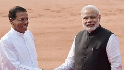 ಮೈತ್ರಿಪಾಲ ಸಿರಿಸೇನ ಮತ್ತು ನರೇಂದ್ರ ಮೋದಿ