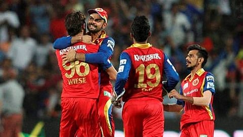 ಜಯದ ಸಂಭ್ರಮಾಚರಣೆಯಲ್ಲಿ ಆರ್ಸಿಬಿ ತಂಡ