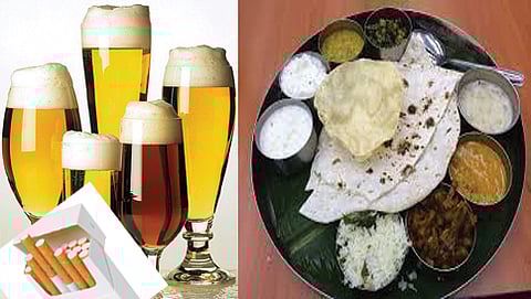 ಮದ್ಯ, ಸಿಗರೆಟ್‌  ಮತ್ತು ಹೋಟೆಲ್ ಊಟ