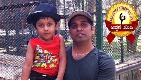ಮಗನೊಂದಿಗೆ ಸಿ ಜಿ ಸುಬ್ರಮಣ್ಯ