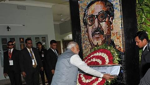 ಬಾಂಗ್ಲಾ ಪ್ರವಾಸದಲ್ಲಿರುವ ಪ್ರಧಾನಿ ನರೇಂದ್ರ ಮೋದಿ
