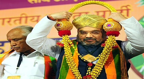 ಬಿಜೆಪಿ ರಾಷ್ಟ್ರಾಧ್ಯಕ್ಷ ಅಮಿತ್ ಶಾ ಅವರನ್ನು ಬೆಂಗಳೂರಿನಲ್ಲಿ ಇಂದು ಸನ್ಮಾನಿಸಲಾಯಿತು.