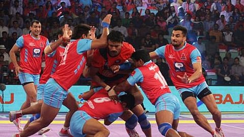 ಪ್ರೊ ಕಬಡ್ಡಿ: ರಾಜೇಶ್ ನರ್ವಾಲ್ ಮಿಂಚು, 4ನೇ ಸ್ಥಾನಕ್ಕೆ ಜೈಪುರ ಜಿಗಿತ