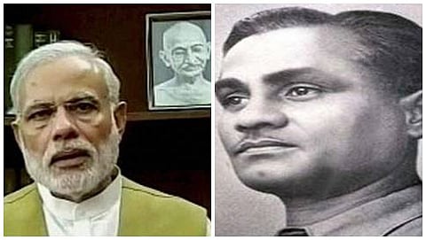 ಪ್ರಧಾನಿ ನರೇಂದ್ರ ಮೋದಿ ಹಾಗೂ ಮೇಜರ್ ಧ್ಯಾನ್ ಚಂದ್(ಸಂಗ್ರಹ ಚಿತ್ರ)