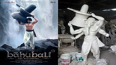 ಬಾಹುಬಲಿ ಮಾದರಿಯ ಗಣೇಶ ವಿಗ್ರಹ