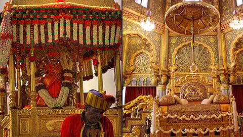 ಮೈಸೂರು ಸಿಂಹಾಸನ ಮತ್ತು ಅಂಬಾರಿ (ಸಂಗ್ರಹ ಚಿತ್ರ)