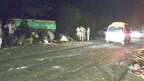 ಅಪಘಾತದ ದೃಶ್ಯಾವಳಿ