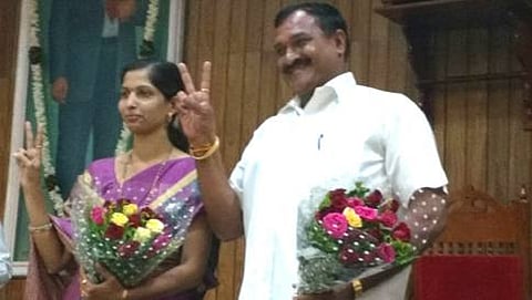 ಮೇಯರ್ ಸರಿತಾ ಪಾಟೀಲ್‌ ಹಾಗೂ ಉಪ ಮೇಯರ್ ಸಂಜಯ್‌ ಶಿಂಧೆ