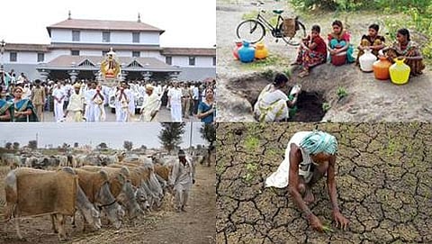 ಧರ್ಮಸ್ಥಳ ದೇವಾಲಯದಿಂದ ಬರಪೀಡಿತ ಪ್ರದೇಶಗಳಿಗೆ 1 ಕೋಟಿ ನೆರವು