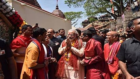 ಅಸ್ಸಾಂ ನ ಕಾಮಾಕ್ಯ ಮಂದಿರಕ್ಕೆ ಪ್ರಧಾನಿ ಮೋದಿ ಭೇಟಿ