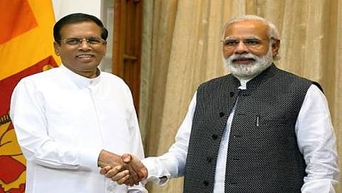 ಶ್ರೀಲಂಕಾ ಅಧ್ಯಕ್ಷ ಮೈತ್ರಿಪಾಲ ಸಿರಿಸೇನಾ ಮತ್ತು ಪ್ರಧಾನಿ ನರೇಂದ್ರ ಮೋದಿ(ಸಂಗ್ರಹ ಚಿತ್ರ)