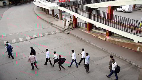 ಸಾರಿಗೆ ನೌಕರರ ಮುಷ್ಕರ (ಟಿಎನ್ ಐಇ ಚಿತ್ರ)