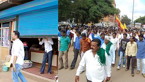 ಮಹಾದಾಯಿ ತೀರ್ಪು ವಿರೋಧಿಸಿ ಉತ್ತರ ಕರ್ನಾಟಕ ಬಂದ್ (ಟಿಎನ್ ಐಇ ಚಿತ್ರ)
