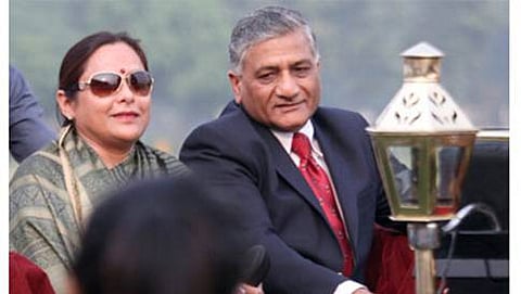ವಿ.ಕೆ ಸಿಂಗ್ ಮತ್ತು ಪತ್ನಿ ಭಾರತಿ ಸಿಂಗ್