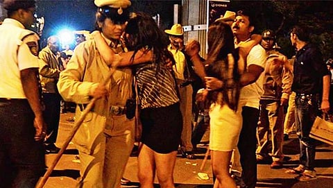 Two men arrested for 'misbehaving' with police personnel during New Year celebrations in Bengaluru