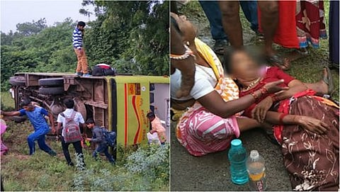 ಗದಗ: ಕೆ ಎಸ್ ಆರ್ ಟಿಸಿ ಬಸ್ ಅಪಘಾತದಲ್ಲಿ ಮಹಿಳೆ ಸಾವು, 8 ಮಂದಿಗೆ ಗಾಯ