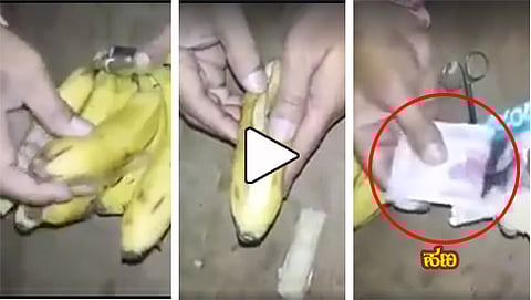 ಬಾಳೆಹಣ್ಣಿನ ಸಿಪ್ಪೆಯೊಳಗೆ ಹಣ