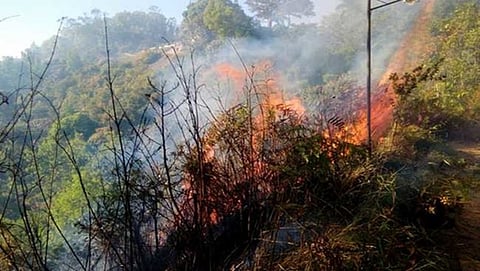 ಮಡಿಕೇರಿ ರಾಜಾಸೀಟ್ ನಲ್ಲಿ ಬೆಂಕಿ ಆಕಸ್ಮಿಕ