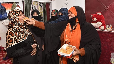 ಲಕನೌನಲ್ಲಿ ಮುಸ್ಲಿಂ ಮಹಿಳೆಯರ ಸಂಭ್ರಮ