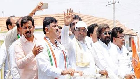 ಪ್ರಚಾರದಲ್ಲಿ ತೊಡಗಿರುವ ಸಿಎಂ ಸಿದ್ದರಾಮಯ್ಯ ಮತ್ತು ಡಿ.ಕೆ ಶಿವಕುಮಾರ್