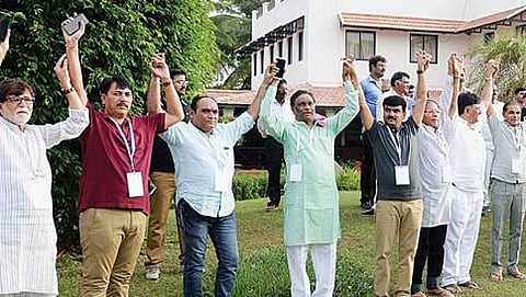 ಬಿಡದಿಯ ಈಗಲ್ ಟನ್ ರೆಸಾರ್ಟ್ ನಲ್ಲಿ ವಾಸ್ತವ್ಯ ಹೂಡಿರುವ ಗುಜರಾತ್ ಶಾಸಕರು